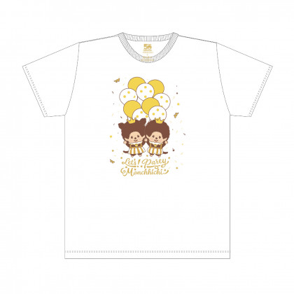 Monchhichi T恤 Let's Party白色 M號